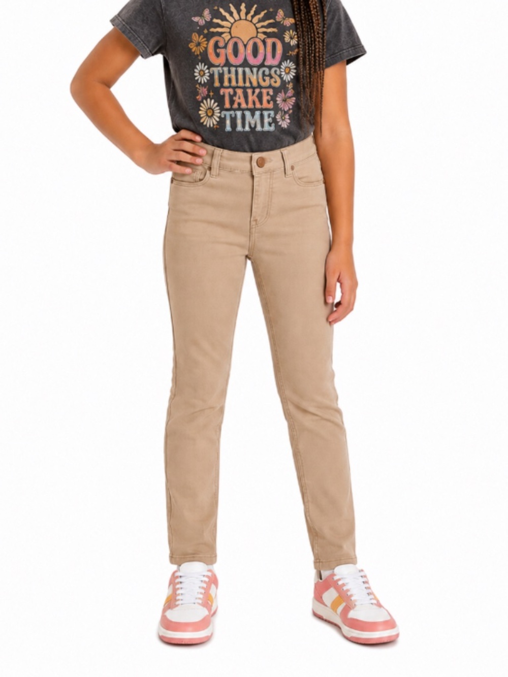 Jordache Girls High Rise Skinny Khaki Jeans